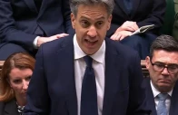 footage broadcast by the uk parliamentary recording unit pru via the parliament tv website in the house of commons on september 8 2026 shows britain s foreign secretary ed miliband delivering a speech on an import ban of goods from illegal settlements in occupied palestinian territories photo afp