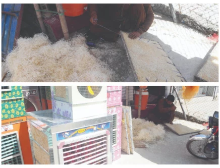 workers repair old room coolers at a market in the garrison city as demand grows photos express