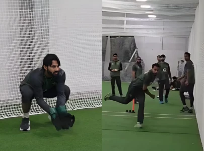 watch rizwan leads pakistan s indoor training session ahead of odi series
