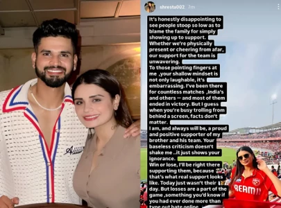 shreyas iyer s sister shresta hits back at online abuse after punjab kings defeat
