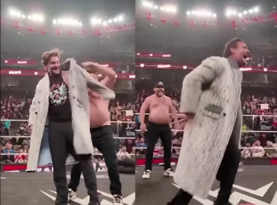 watch cm punk mocks seth rollins after wwe raw goes off air fans react