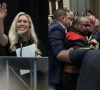 watch marjorie taylor greene laughs as two protestors tased at townhall