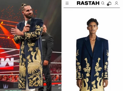 wwe superstar seth rollins wears 13 500 coat by pakistani brand wwe superstar seth rollins wears 13 500 coat by pakistani brand