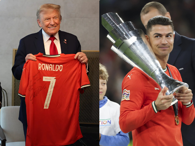 Cristiano Ronaldo gifts signed shirt to Donald Trump with special message | The Express Tribune