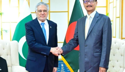 deputy prime minister ishaq dar and bangladesh foreign adviser md touhid photo x foreignofficepk