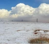 heavy rain hailstorm turn saudi desert white in rare weather phenomenon