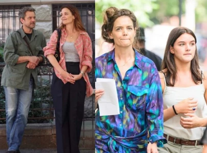 suri cruise was spotted with mom katie holmes on the set of new film happy hours suri cruise was spotted with mom katie holmes on the set of new film happy hours