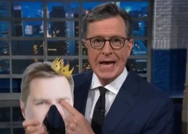 stephen colbert jokes about late show cancellation mocks jd vance and courts streaming platforms