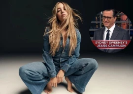 stephen colbert weighs in on sydney sweeney s controversial american eagle ad