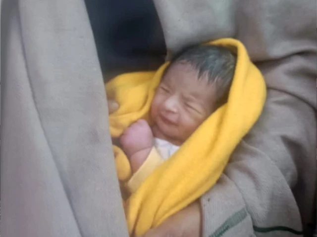 newborn found alive in plastic bag at a construction site in lahore newborn found alive in plastic bag at a construction site in lahore
