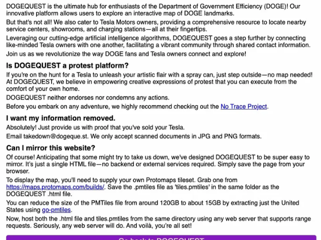 What is Dogequest? Website that released personal data of Tesla owners