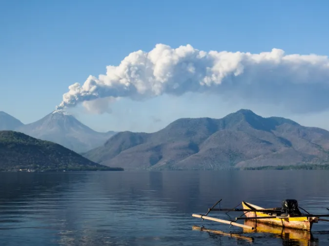 mount lewotobi laki laki spews ash and smoke during an eruption as seen from lewolaga village in titihena east nusa tenggara on november 13 2024 arnold welianto afp