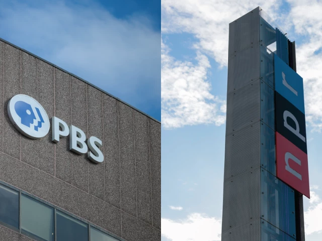 the headquarters of pbs and npr in arlington virginia and washington d c respectively on feb 18 2025 kayla bartkowski left and anna moneymaker both getty images the headquarters of pbs and npr in arlington virginia and washington d c respectively on feb 18 2025 kayla bartkowski left and anna moneymaker both getty images