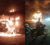 dumper crushes motorcycle in karachi seven heavy vehicles set on fire dumper crushes motorcycle in karachi seven heavy vehicles set on fire