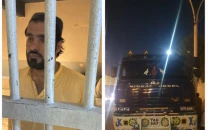 dumper driver who fled after hitting police vehicle on sharea faisal arrested