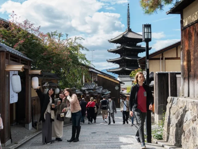 people stroll along the stone paved pedestrian sannen zaka in kyoto on october 11 2022 fred mery afp people stroll along the stone paved pedestrian sannen zaka in kyoto on october 11 2022 fred mery afp