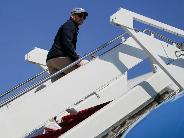 us secretary of state marco rubio boards a plane as he departs for israel at joint base andrews maryland us september 13 2025 photo reuters us secretary of state marco rubio boards a plane as he departs for israel at joint base andrews maryland us september 13 2025 photo reuters