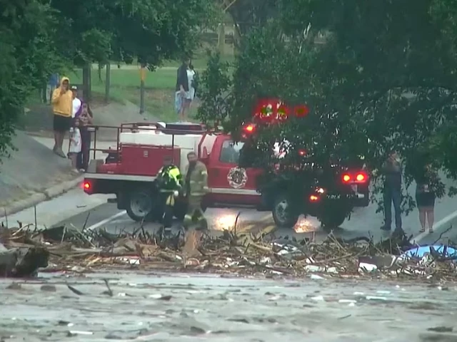 first responders survey rising flood waters of the guadalupe river after flash flooding in kerr county texas u s july 4 2025 in a still image from video abc affiliate ksat via reuters