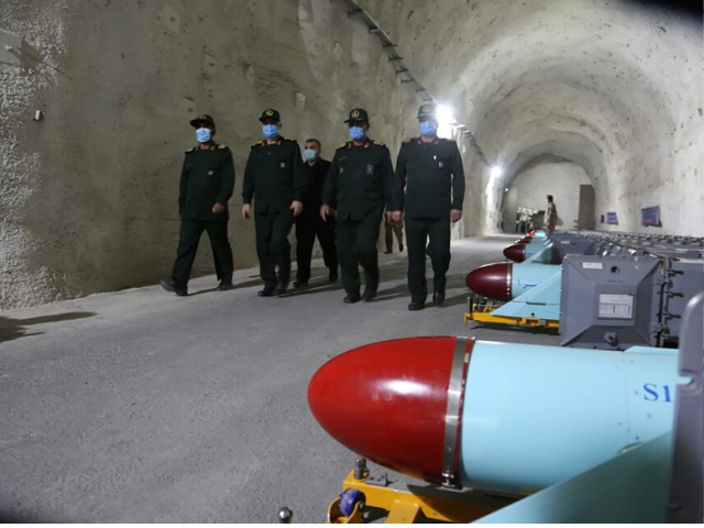 major general hossein salami visits an underground missile site of iran s revolutionary guards at an undisclosed location in the gulf in this picture obtained on january 8 2021 irgc wana west asia news agency handout via reuters