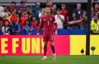 portugal forward ronaldo looks on during a round of 16 match between spain and portugal in the 2026 fifa world cup at dallas stadium reuters