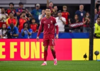 portugal forward ronaldo looks on during a round of 16 match between spain and portugal in the 2026 fifa world cup at dallas stadium reuters