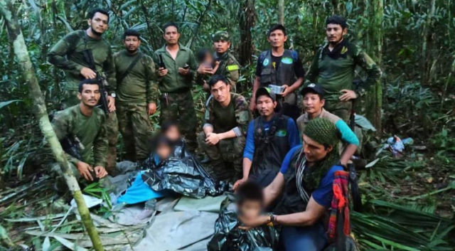 colombian military soldiers pose for a photo after the rescue of child survivors from a cessna 206 plane that crashed on may 1 in the jungles of caqueta in limits between caqueta and guaviare in this handout photo released june 9 2023 photo reuters colombian military soldiers pose for a photo after the rescue of child survivors from a cessna 206 plane that crashed on may 1 in the jungles of caqueta in limits between caqueta and guaviare in this handout photo released june 9 2023 photo reuters