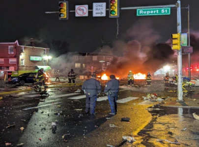 plane crashes in northeast philadelphia ignites multiple house fires and explosion