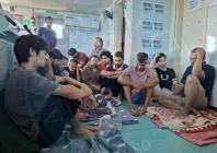 a picture of the crew members of the honor 25 oil tanker released by somali pirates photo express