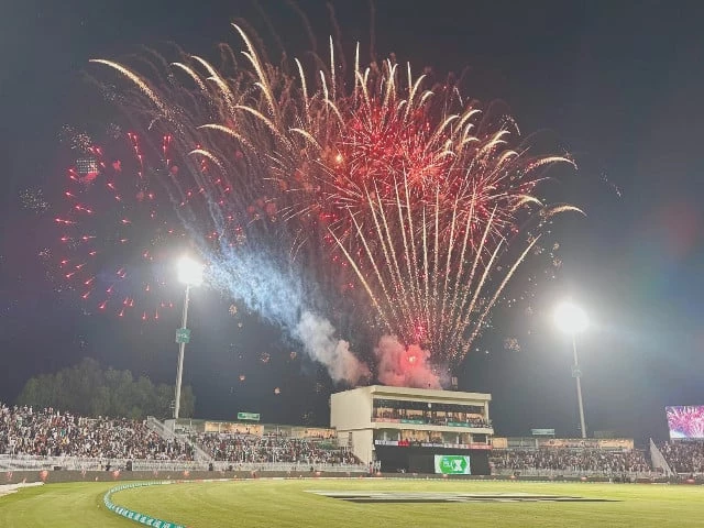 a colourful display of fireworks lights up the sky over rawalpindi cricket stadium as part of youm e tashakkur celebrations marking the resumption of the hbl psl season 10 photo online a colourful display of fireworks lights up the sky over rawalpindi cricket stadium as part of youm e tashakkur celebrations marking the resumption of the hbl psl season 10 photo online