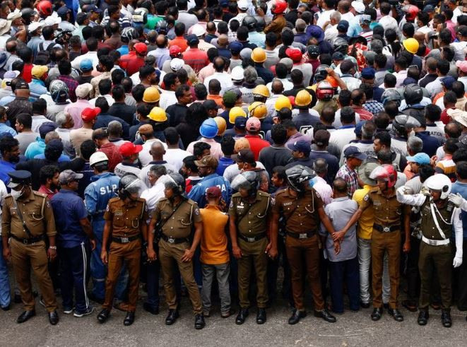 Crisis-hit Sri Lanka's public workers protest power tariff, tax hikes