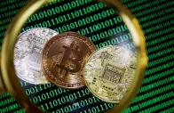 cryptocurrencies shown in the backdrop of binary code photo illustration by reuters