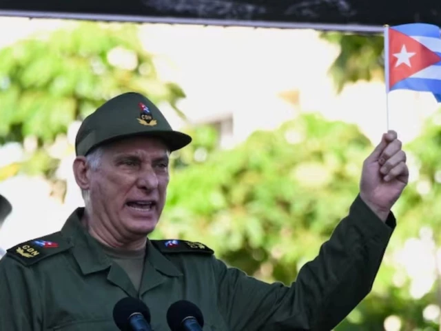 cuban president miguel diaz canel speaks during a ceremony to mark the 65th anniversary of the declaration of the socialist character of the cuban revolution in havana cuba april 16 2026 reuters cuban president miguel diaz canel speaks during a ceremony to mark the 65th anniversary of the declaration of the socialist character of the cuban revolution in havana cuba april 16 2026 reuters