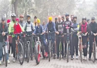 punjab minorities affairs minister sardar ramesh singh arora leads the interfaith cycling heritage ride in lahore photo nni punjab minorities affairs minister sardar ramesh singh arora leads the interfaith cycling heritage ride in lahore photo nni