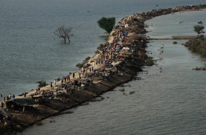 manchar lake surges to dangerous level