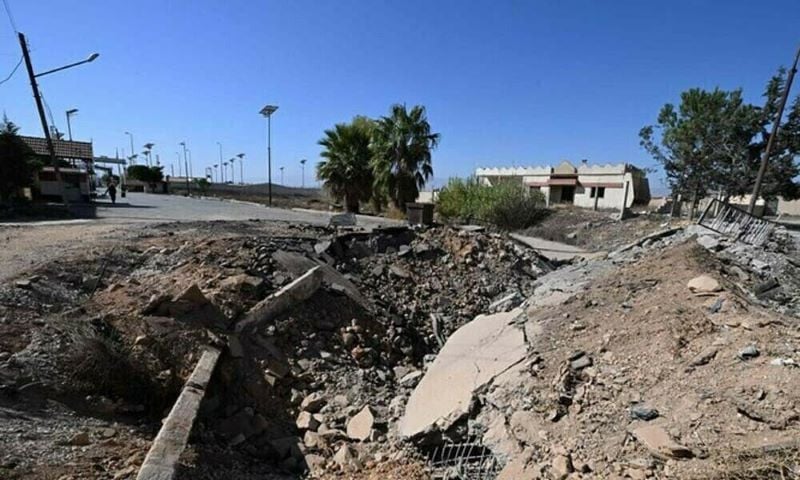 a place in damascus damaged by israeli air strike photo afp