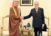 deputy prime minister and foreign minister ishaq dar with omani counterpart sayyid badr bin hamad bin hamood al busaidi on october 14 2026 photo foreignoffice x