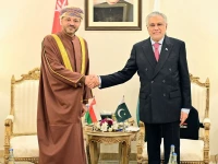 deputy prime minister and foreign minister ishaq dar with omani counterpart sayyid badr bin hamad bin hamood al busaidi on october 14 2026 photo foreignoffice x