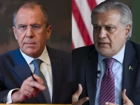 combination image of foreign minister ishaq dar and russian foreign minister sergey lavrov photos file