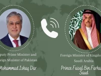 deputy prime minister mohammad ishaq dar discussed current situation of region with saudi foreign minister prince faisal bin photo radio pakistan