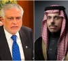 dpm ishaq dar l and saudi foreign minister prince faisal bin farhan al saud photos file