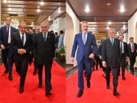 deputy prime minister and foreign minister ishaq dar with egyptian foreign minister dr badr abdelatty left and turkish foreign minister hakan fidan right as the leaders arrived at ministry of foreign affairs on march 29 2026 photos mofa x deputy prime minister and foreign minister ishaq dar with egyptian foreign minister dr badr abdelatty left and turkish foreign minister hakan fidan right as the leaders arrived at ministry of foreign affairs on march 29 2026 photos mofa x