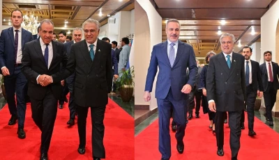 deputy prime minister and foreign minister ishaq dar with egyptian foreign minister dr badr abdelatty left and turkish foreign minister hakan fidan right as the leaders arrived at ministry of foreign affairs on march 29 2026 photos mofa x deputy prime minister and foreign minister ishaq dar with egyptian foreign minister dr badr abdelatty left and turkish foreign minister hakan fidan right as the leaders arrived at ministry of foreign affairs on march 29 2026 photos mofa x