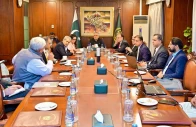 deputy prime minister ishaq dar and finance minister muhammad aurangzeb hold talks with senior ppp leaders on budget proposals and fiscal priorities ahead of the federal budget photo pid