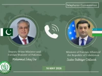 deputy prime minister and foreign minister ishaq dar spoke with the foreign minister of uzbekistan bakhtiyor saidov on may 16 2026 photo mofa x