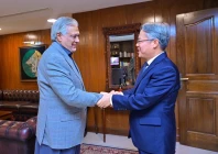 deputy prime minister and foreign minister ishaq dar receives chinese ambassador to pakistan jiang zaidong in islamabad on monday photo x
