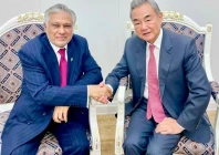 foreign minister ishaq dar with chinese foreign minister wang yi on the sidelines of the sco council of foreign ministers meeting in cholpon ata kyrgyz republic july 24 2026 photo mofa x