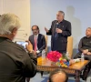 deputy prime minister and foreign minister ishaq dar addresses pakistani american community during an eid dinner in new york on wednesday photo x