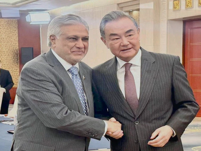 foreign minister ishaq dar meets his chinese counterpart wang yi in tianjin photo inp foreign minister ishaq dar meets his chinese counterpart wang yi in tianjin photo inp