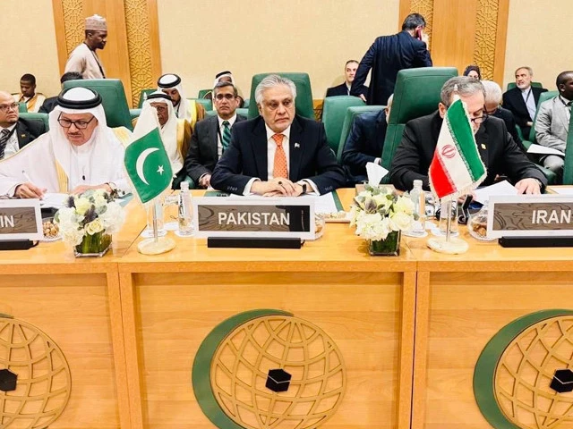 dpm ishaq dar attending 21st extraordinary session of the oic council of foreign ministers in jeddah on august 25 photo x ministry of foreign affairs