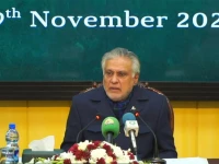 dpm ishaq dar speaking during a news briefing session in islamabad on saturday photo foreign office